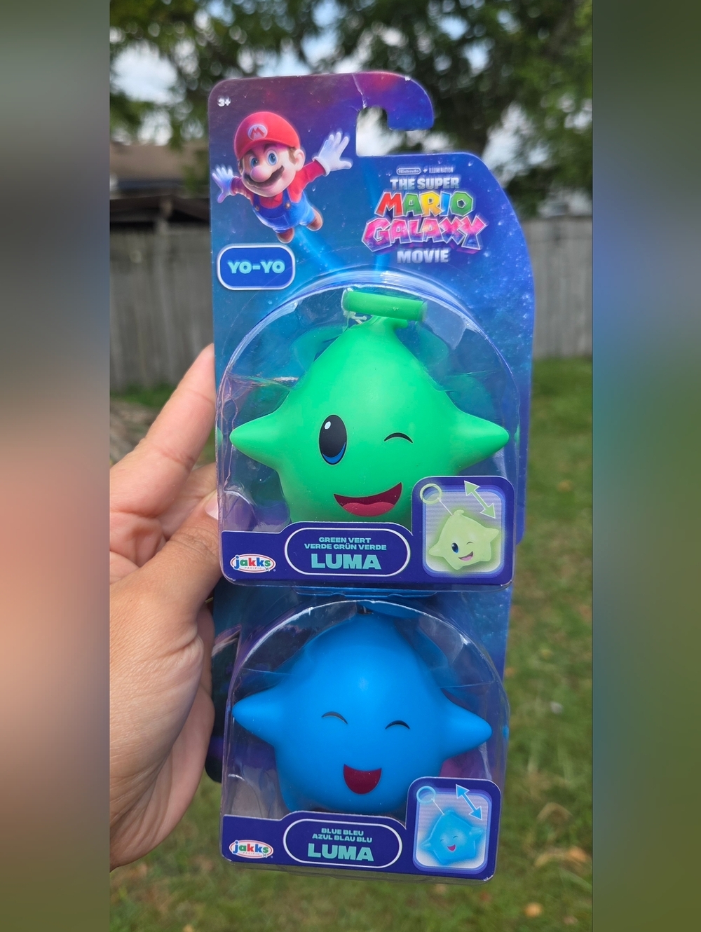 The super mario galaxy movie BLUE & GREEN Luma yo-yo Brand new NIB 2 Count